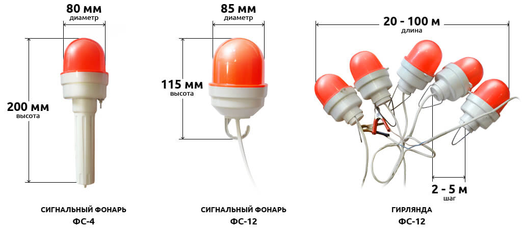 Сигнальные фонари и гирлянды ФС-12