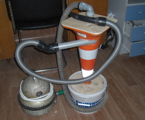 циклонный фильтр для пылесоса из дорожной фишки