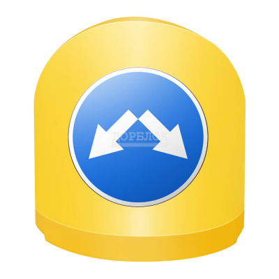 Буфер дорожный осевой 1300х1300х1300 с маской 4.2.3